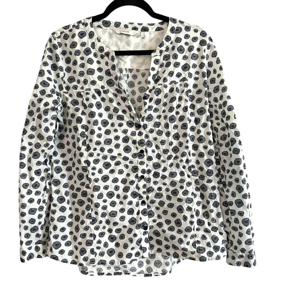 NUMPH Anthropologie Abstract Print Button Down Shirt Blouse - Sz 38 (M)